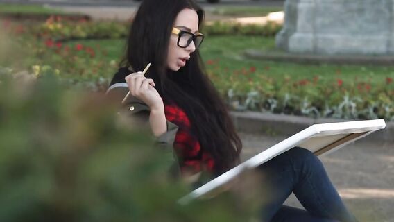 Накончал в рот русской девки с большими силиконовыми титьками